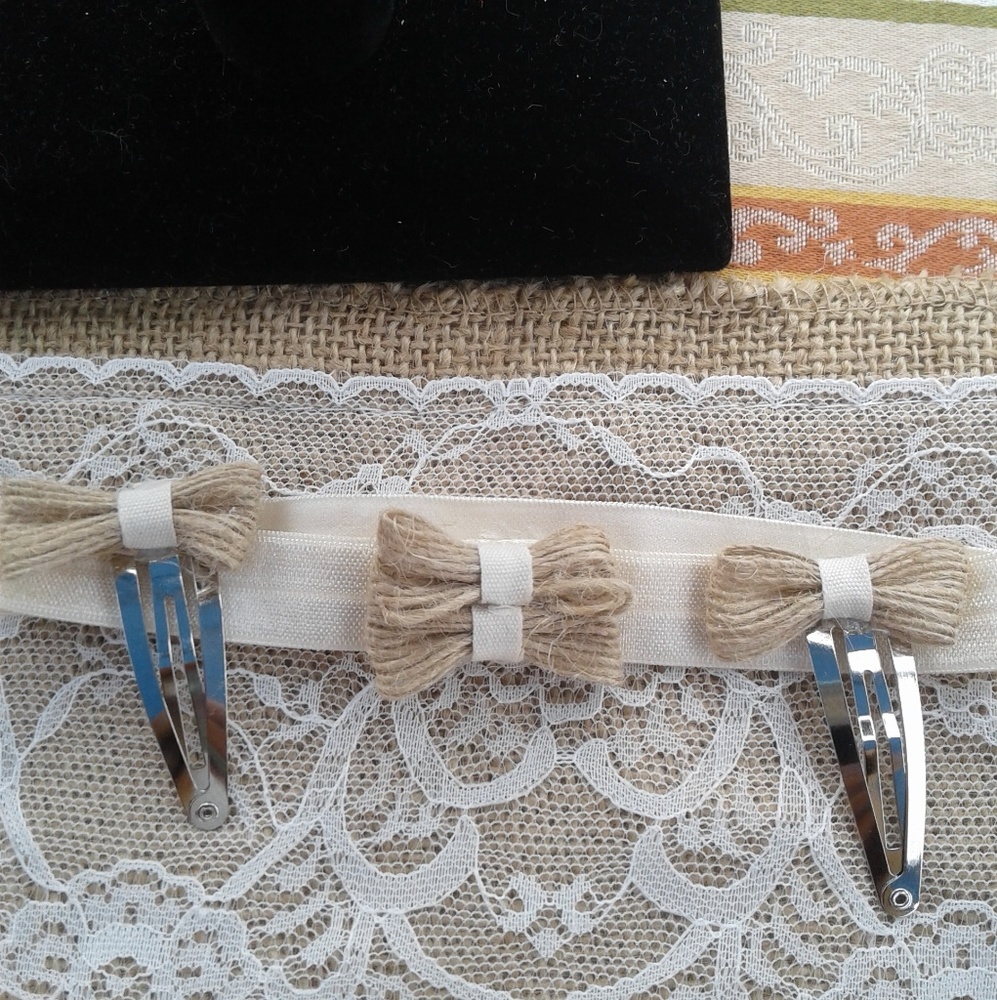 Handmade Girls Hair Band and Hair Clips